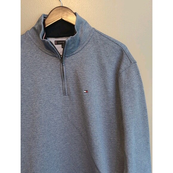 Tommy Hilfiger Other - Tommy Hilfiger Mens Medium M Blue Quarter Zip Sweatshirt Pullover Sweater 1/4
